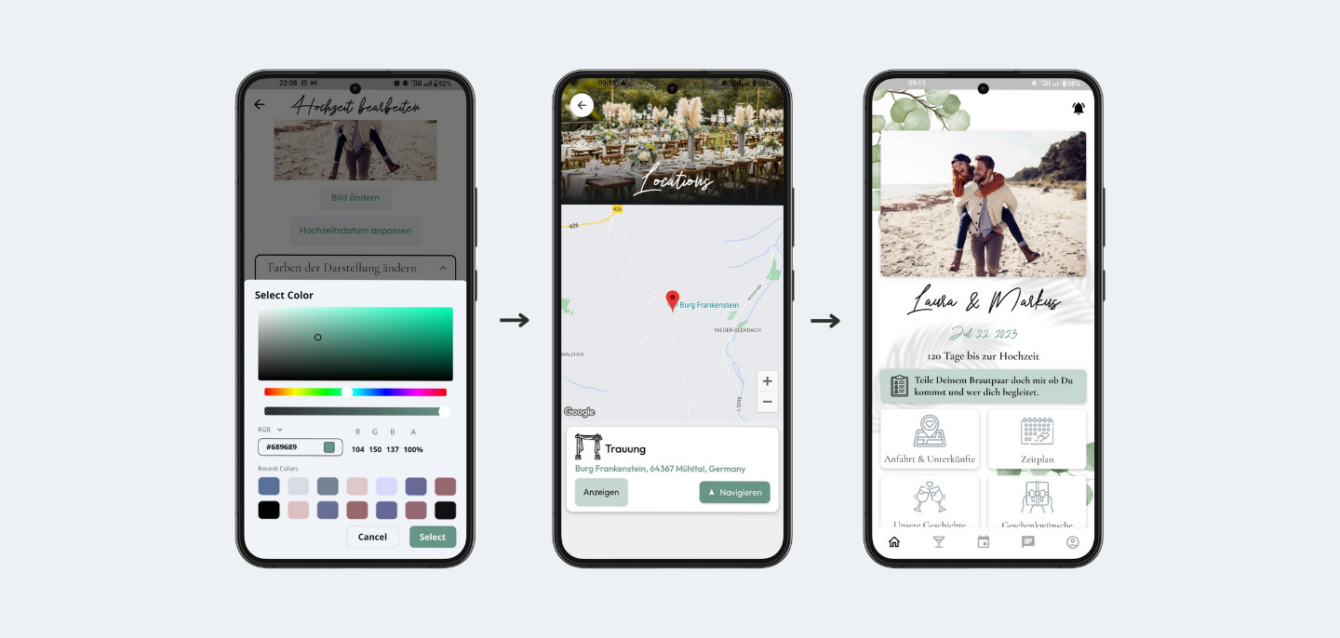 Wedding App web