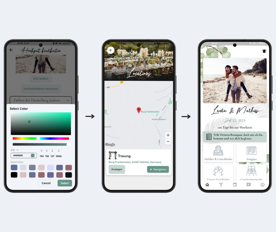 Wedding App web